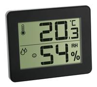Thermo-Hygromètre Numérique Intérieur Noir Pour Un Climat Sain