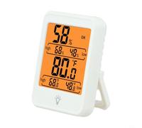 Thermo-hygromètre Numérique pour mini pour Intérieur avec Indicateur de Confort, Capteur pour précis Température Humidité, Écran LCD Clair, Support Magnétique pour Maison Bureau Serre (MC41 White)