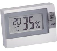 TFA Dostmann Thermo-hygromètre numérique, 30.5005.02, petit, fonction min-max, mesure de l'humidité, de la température, pour le contrôle du Climat intérieur, blanc