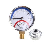 Thermo-manomètre compact for chaudière - Manomètre de température 0-10 Bar 0-120 ℃(G 1 2)