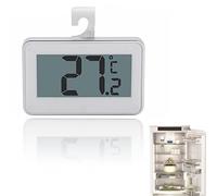 Thermo-mètre Numérique pour Réfrigérateur, Thermo-mètre Frigo Avec écran LCD et Crochet D'alarme Antigel Thermo-mètre Congélateur pour Intérieur, Extérieur, Maison, Restaurants, Bars, Cafés (Blanc)