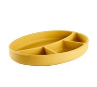 Assiette Compartimentée Silicone Jaune Miel TU