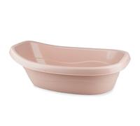 THERMOBABY - Baignoire Bébé Oceana - Forme Ergonomique, Bouchon et Tuyau de Vidange, Compatible Pied Oceana - Légère et Facile à Nettoyer - Fabrication Française - Rose Câlin