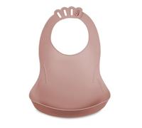 THERMOBABY - Bavoir BIBOU - Bavoir bebe - Facile à Nettoyer - Bavoir Avec Récupérateur - Repas bebe - Made in France - Rose Câlin