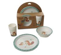 Thermobaby – Coffret repas Castor – Assiette, bol & gobelet – Sans BPA – Micro-ondes