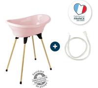 THERMOBABY KIT BAIGNOIRE VASCO Rose Poudré : baignoire + pieds + tuyau de vidange