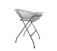 THERMOBABY - Kit baignoire YOOPI - Ensemble Complet avec Baignoire, Pieds Pliables et Tuyau de Vidange - Bain Bébé - Ergonomique, Stable et Facile à Vider - Design Épuré et Pratique - Gris Velours