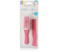 THERMOBABY Lot de Brosse/Peigne Rose Bonbon