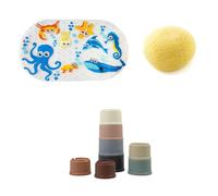 THERMOBABY Pack Accessoires de Bain bébé avec Tapis et Jouets