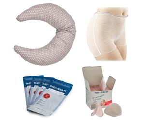 THERMOBABY - Pack Maternité Et Allaitement Complet - Coussin D’Allaitement - Slips De Maternité Lavables - Sachets De Conservation Lait Maternel Et Coussinets D’Allaitement - Confort Et Soutien