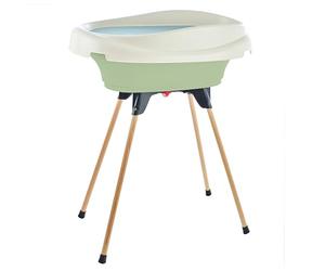 THERMOBABY - Pack plan à langer et baignoire VASCO - 2 en 1 - Table à langer - Baignoire bébé sur pieds pliables - De la naissance à l'âge de 12 mois (Max. 11 kg) - Fabriqué en France - Vert Céladon