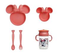 Thermobaby Set vaisselle enfant Disney Minnie – Assiette compartimentée, tasse apprentissage 360°
