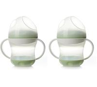 Thermobaby - Tasse Anti-Fuites Bébé 180 ml Avec Bec Doux En Silicone - Poignées Ergonomiques - Couvercle Hygiénique - Facile À Nettoyer (Lot de 2)
