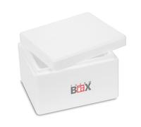 Thermobox Boîte isotherme en polystyrène avec couvercle pour aliments et boissons, 24 x 20 x 15,5 cm. Capacité 2,39 l
