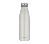 THERMOcafé by THERMOS TC Bottle Bouteille isotherme, beige mat, 0,50 l, en acier inoxydable, résistante aux boissons gazeuses, 12 h au chaud pendant 24 h, anti-fuite, pour l'école, les déplacements et