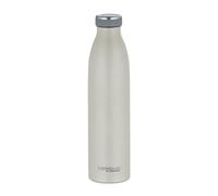 THERMOcafé by THERMOS TC BOTTLE Bouteille isotherme, beige mat, 0,75 l, en acier inoxydable, résistante aux boissons gazeuses, 12 h au chaud pendant 24 h, anti-fuite, pour l'école, les déplacements et