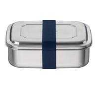 THERMOcafé by THERMOS TC SANDWICH BOX - Boîte à sandwich - En acier inoxydable - Avec bande textile - Pour l'université, l'école et le bureau - Passe au lave-vaisselle et sans BPA - Bleu saphir
