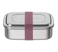 THERMOcafé by THERMOS TC Sandwich Box Boîte à sandwich en acier inoxydable non laqué avec bande textile 1,00 l pour l'université, l'école, le bureau, passe au lave-vaisselle