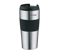 THERMOcafé by THERMOS TC THERMO PRO - Tasse à café à emporter isotherme - 0,40 l - En acier inoxydable mat - 4 h chaud et 8 h froid - Anti-éclaboussures - Avec zone de préhension - Pour université