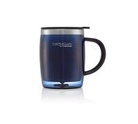 ThermoCafé Plastique et Acier Inoxydable Desk/Mug de Voyage, 450 ML, Plastique Acier Inoxydable, Bleu, Small