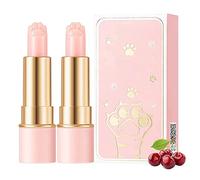 Thermochromic Lip Balm,Cat Paw Shaped Lip Balm,Cute Pink Lip Balm,Long Lasting Moisturizing Lip Balm (2pcs)