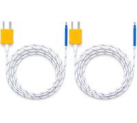 Thermocouple -50... +250°C, connexion type-K, thermocouple, sonde de température, perle de mesure pour thermomètre et multimètre (Lot de 2)