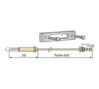 Thermocouple avec plaque DE DIETRICH - DIFF pour De Dietrich Chappée : 84068984