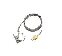 Thermocouple de capteur de température de Type K, for four à Tunnel, pince de Style sonde, câble en fibre de verre et Silicone, 1M 2M 3 mètres 5M, 1 pièces(Fiberglass Wire,Cable Length 5m)