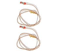 Thermocouple de Protection D’allumage pour Cuisinière à Gaz 2 Pcs | Acier Inoxydable, Beige, Sécurité Anti-extinction Automatique, Usage la Cuisine, Format Léger