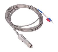 Thermocouple de type K, capteur de température à ressort en acier inoxydable, thermocouple à réponse rapide pour machines en plastique, industrie alimentaire, M12, 3 mètres de long