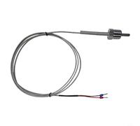 Thermocouple de type K en acier inoxydable - Capteur de température pour four et friteuse - 20 à 250 °C - Précision ± 0,6 °C - Avec câble tressé de 1500 mm - Montage à vis
