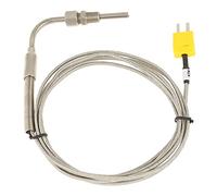 Thermocouple EGT de Type K avec Pointe et Borne Exposées, Sonde en Acier Inoxydable 0-1250 ℃, pour Sonde de Température des Gaz D'échappement, Réponse Rapide, Filetage NPT 1/8'',