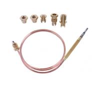 Thermocouple en Cuivre Haute Sensibilité 150cm avec Adaptateur M9 Paquet D'écrous Et Vannes Pièce De Rechange pour Thermocouple À Gaz en Laiton
