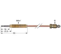 Thermocouple longueur 750 mm Compatible avec les Bartscher G1 M8 x 1 G2 M8 x 1 également compatible avec Küppersbusch, Heide Graveur