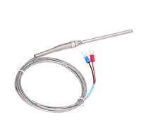 Thermocouple Type K Sonde Thermique Acier Inoxydable 0~600�� WRNT187(Red Black Line Type 2 Meter)