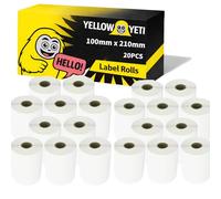 Thermodirekt Lot de 200 rouleaux d'étiquettes d'expédition, blanches, 100 mm x 210 mm, 200 étiquettes par rouleau, sans BPA, compatibles avec Zebra, Eltron, Sato, Datamax