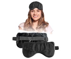 ThermoDR Masque chauffant pour les yeux secs, l'endigueur, la blépharite et les poches - Compresse chaude avec polaire douce - ThermoDR réutilisable pour la fatigue, les tensions, les sinus et