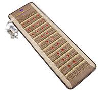 ThermoGem Tapis de jade améthyste infrarouge - Taille réelle 183 x 61 cm - Épais et rigide - Cristaux naturels - Chauffage réglable de 30 à 70 °C - Ions négatifs - Bio Stimulation Photon Lumière rouge
