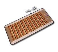 ThermoGem Tapis professionnel en améthyste et jade infrarouge - 182,9 cm (L) x 81,3 cm (l) - Épais et rigide - Cristaux naturels - Chauffage réglable de 30 à 70 °C - Ions négatifs
