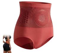 Thermogenic Fat Burning Sculpting Shorts-High Waist Tummy Control Shapewear,Seamless Butt Lifting Yoga Pants for Women (Red,XL)