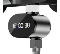 Thermographe de douche à lecture instantanée - Moniteur de température pour robinet de 2,68 pouces | Affichage LED Acier inoxydable ABS Durable Installation facile | Accueil Salle de bain Dortoir