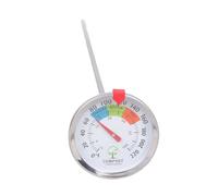 Thermographe de jardinage à tige de 400 mm, instrument de température en métal solide, visage transparent de 6, 3 cm, pour un moniteur de température efficace, grand thermographe d ' humus d ' appel