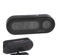 Thermographe de voiture - Température extérieure - Horloge LED - Thermographe de voiture - Accessoire de voiture pour voiturette de golf, bateau, maison, tableau de bord