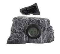 Thermographe numérique pour reptiles - Thermomètre d'aquarium - Thermomètre d'aquarium avec design rocher - Hygromètre réaliste - Capteur d'humidité pour centres d'angle