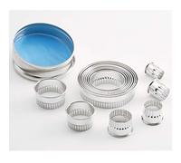 Thermohauser 8300031698 Set de 14 emporte-pièces ronds en acier inoxydable avec bords ondulés 2,3-11 cm