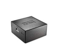 thermohauser Boîte isotherme Pizza Maxi en polypropylène avec couvercle - 64,5 l - 59,5 x 59,5 x 28,5 cm - Noir - Très grande surface d'utilisation