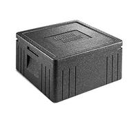 thermohauser Eco Line Boîte isotherme en polypropylène expansé pour pizza Avec couvercle Volume 21,5 l 41 x 41 x 23,5 cm Pour service de livraison