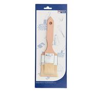 thermohauser Lot de 2 pinceaux en Bois, Poils naturels, Largeur 4 et 6 cm, Naturel