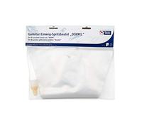 thermohauser Lot de 27 poches à douille jetables (plastique PP), double transparent, 25 poches à douille, adaptateur, douille