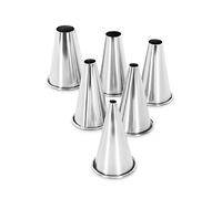 thermohauser Lot de 6 douilles perforées en acier inoxydable - Taille XXL : 4 à 15 mm - Hauteur 50 mm - Métallique